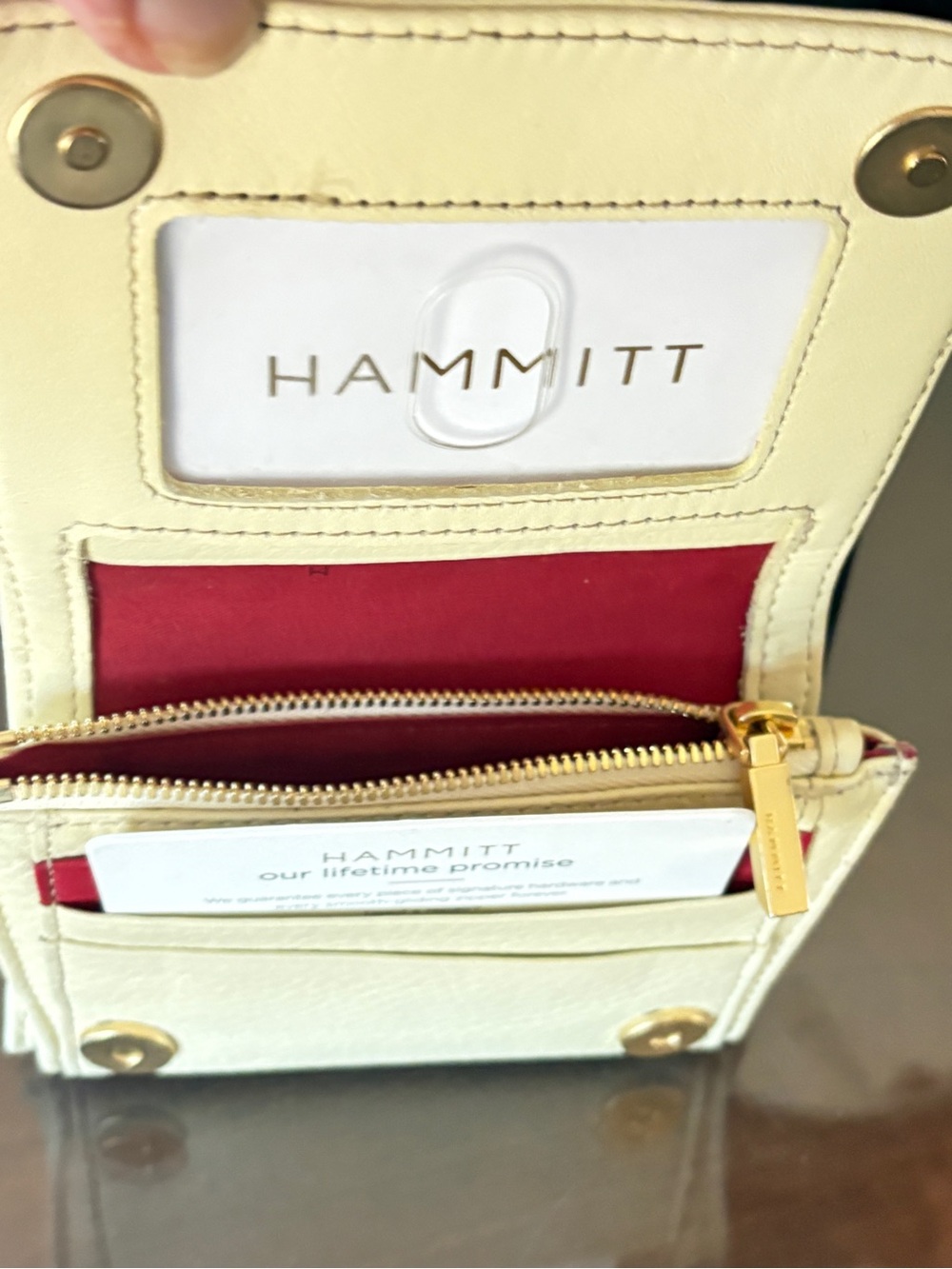 Hammitt | Leather Wallet Dawn Gold Studs - Picture 5 of 7